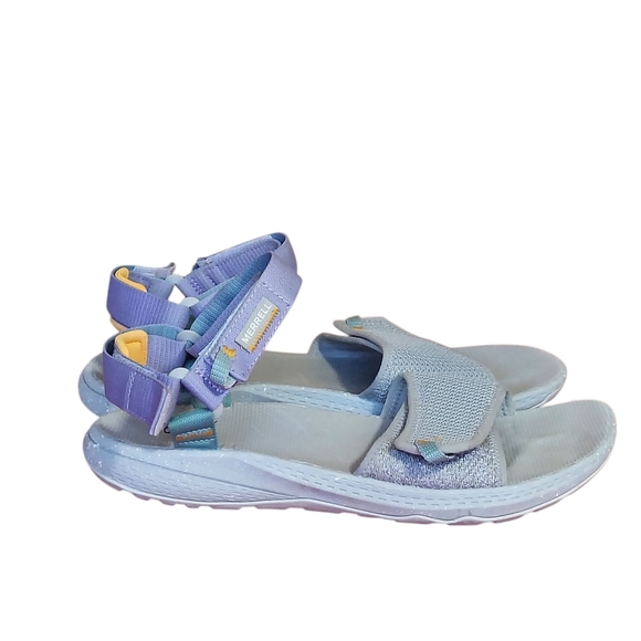 Merrell Women's Bravada Backstrap Sport Sandal Paloma Gray Velcro Closures - Picture 1 of 16